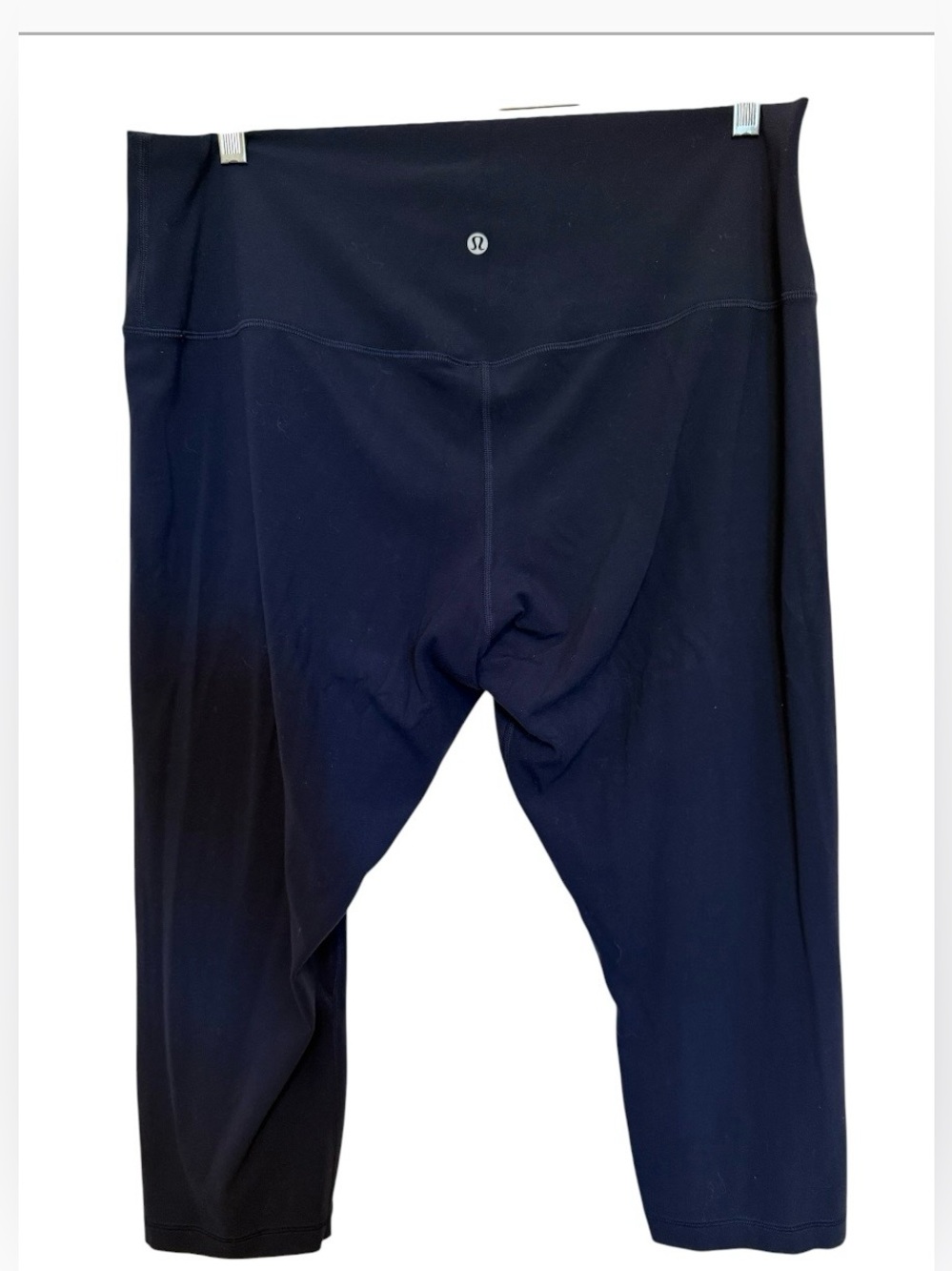 Lululemon Navy Blue High Rise Cropped Leggings Size 18 Stretch Activewear